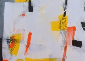 large abstract encaustic painting