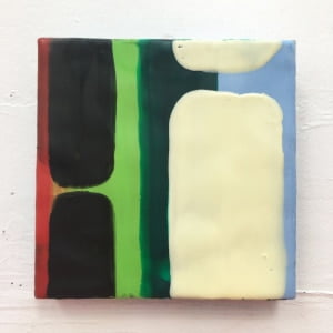 small colorful encaustic painting